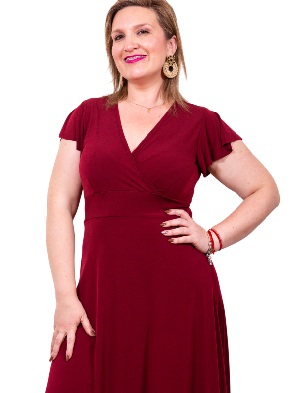 Vestido Maxi Veronica Burdeo