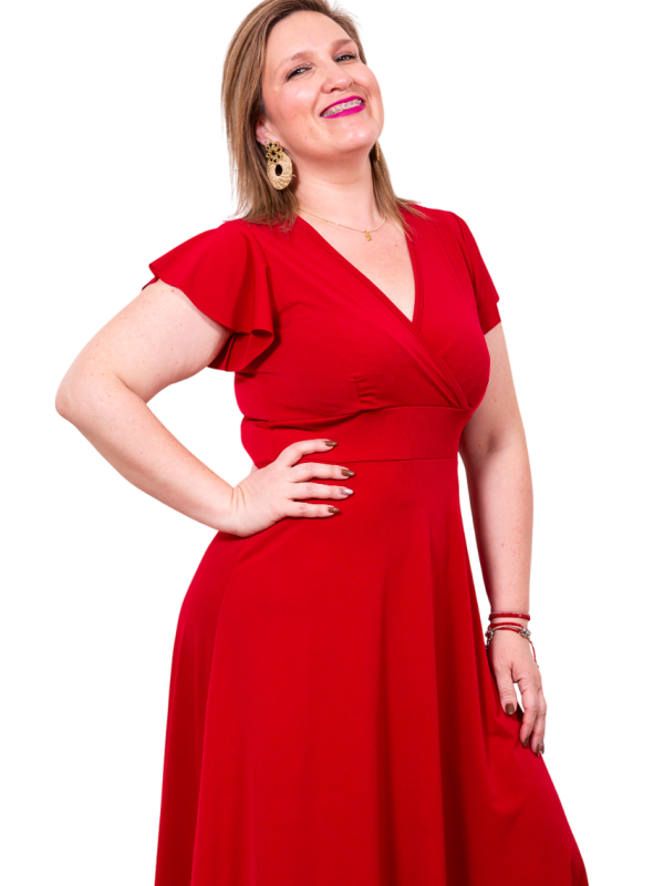 Vestido Maxi Veronica Rojo 1